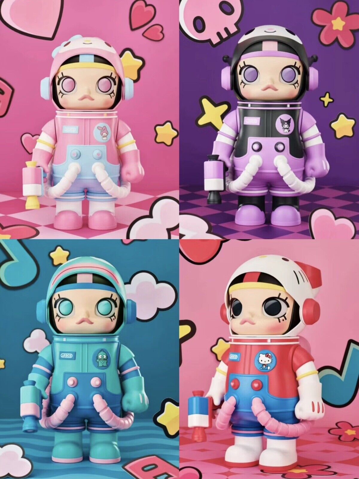 POPMART MEGA SPACE MOLLY 400% Sanrio Family Series Blind Box  Random