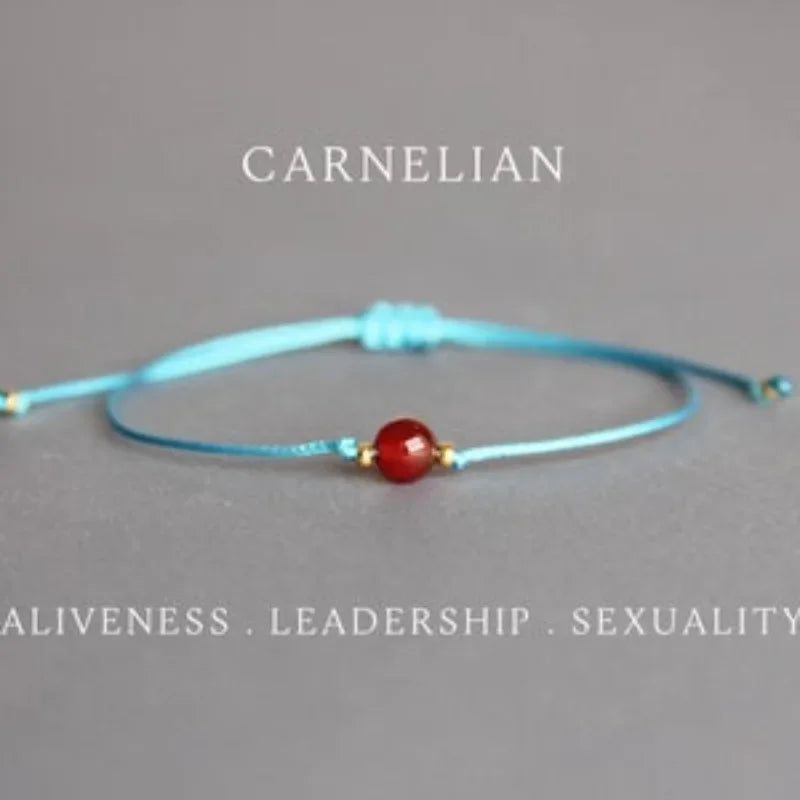 July Birthstone Carnelian Friendship Bracelet - Aliveness & Leadership