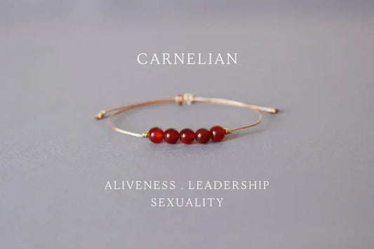 July Birthstone Cancer Zodiac Aliveness Carnelian Bracelet