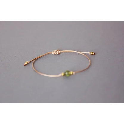 Peridot Serenity Bracelet – August Birthstone Gem of Independence & Compassion