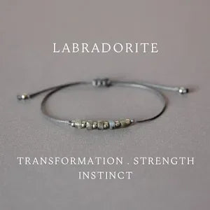 Mystic Strength – Labradorite Beaded Rope Bracelet