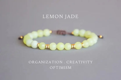 Lemon Jade Crystal Bracelet Women's 21st Birthday Gift