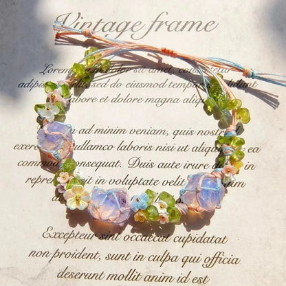 Garden Spring Opal Woven Bracelet