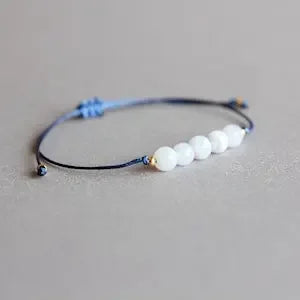 Blue Lace Agate Throat Chakra Purification Expression Bracelet