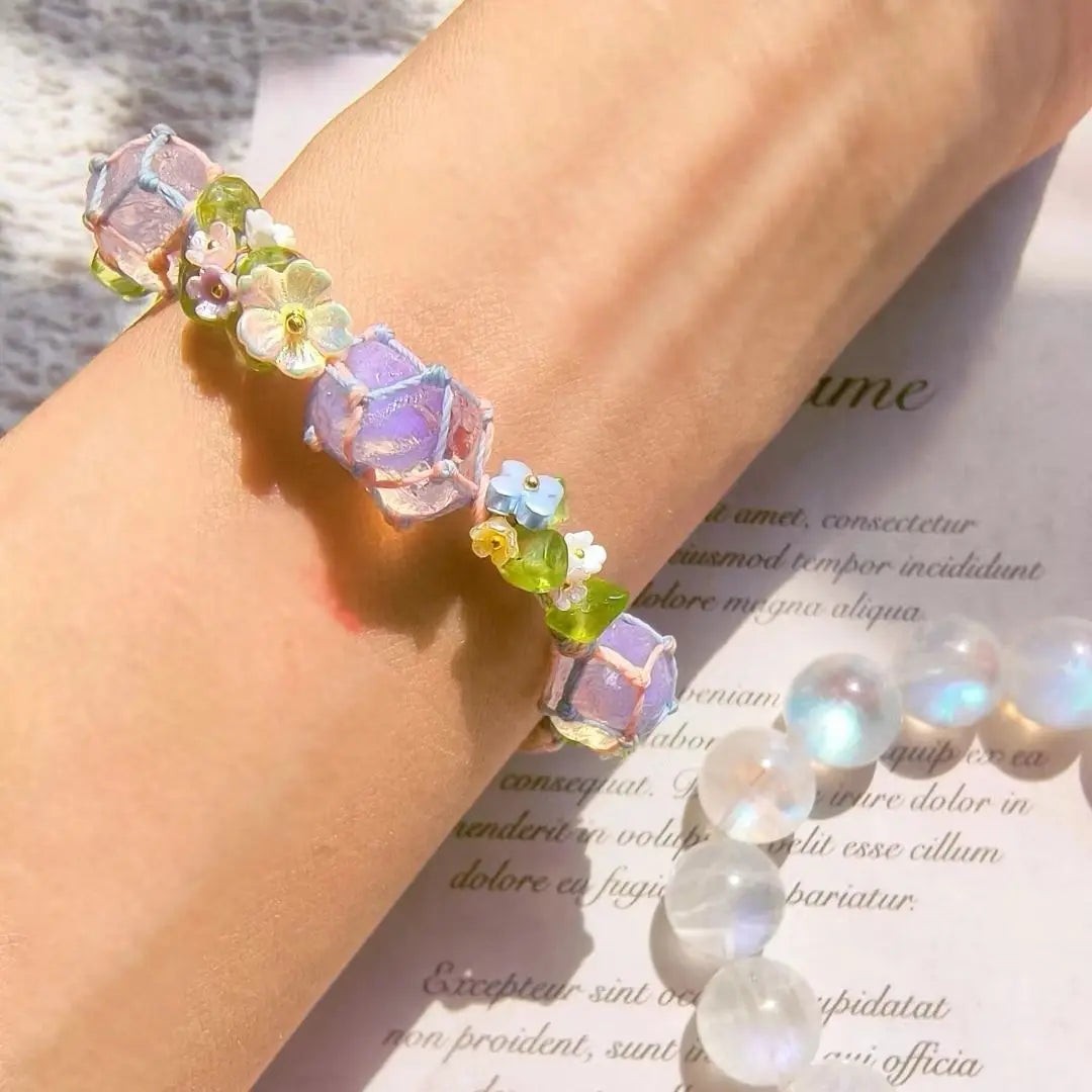 Garden Spring Opal Woven Bracelet