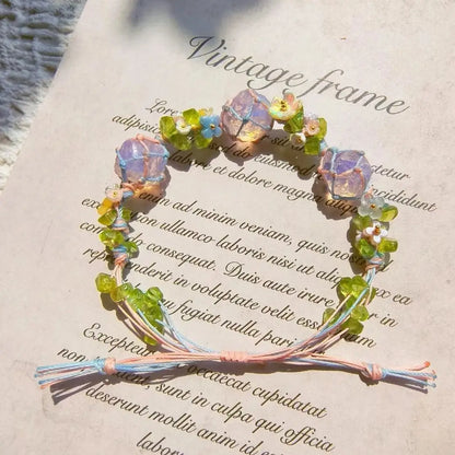 Garden Spring Opal Woven Bracelet