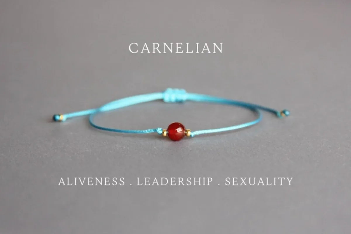 July Birthstone Carnelian Friendship Bracelet - Aliveness & Leadership