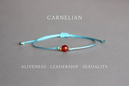 July Birthstone Carnelian Friendship Bracelet - Aliveness & Leadership