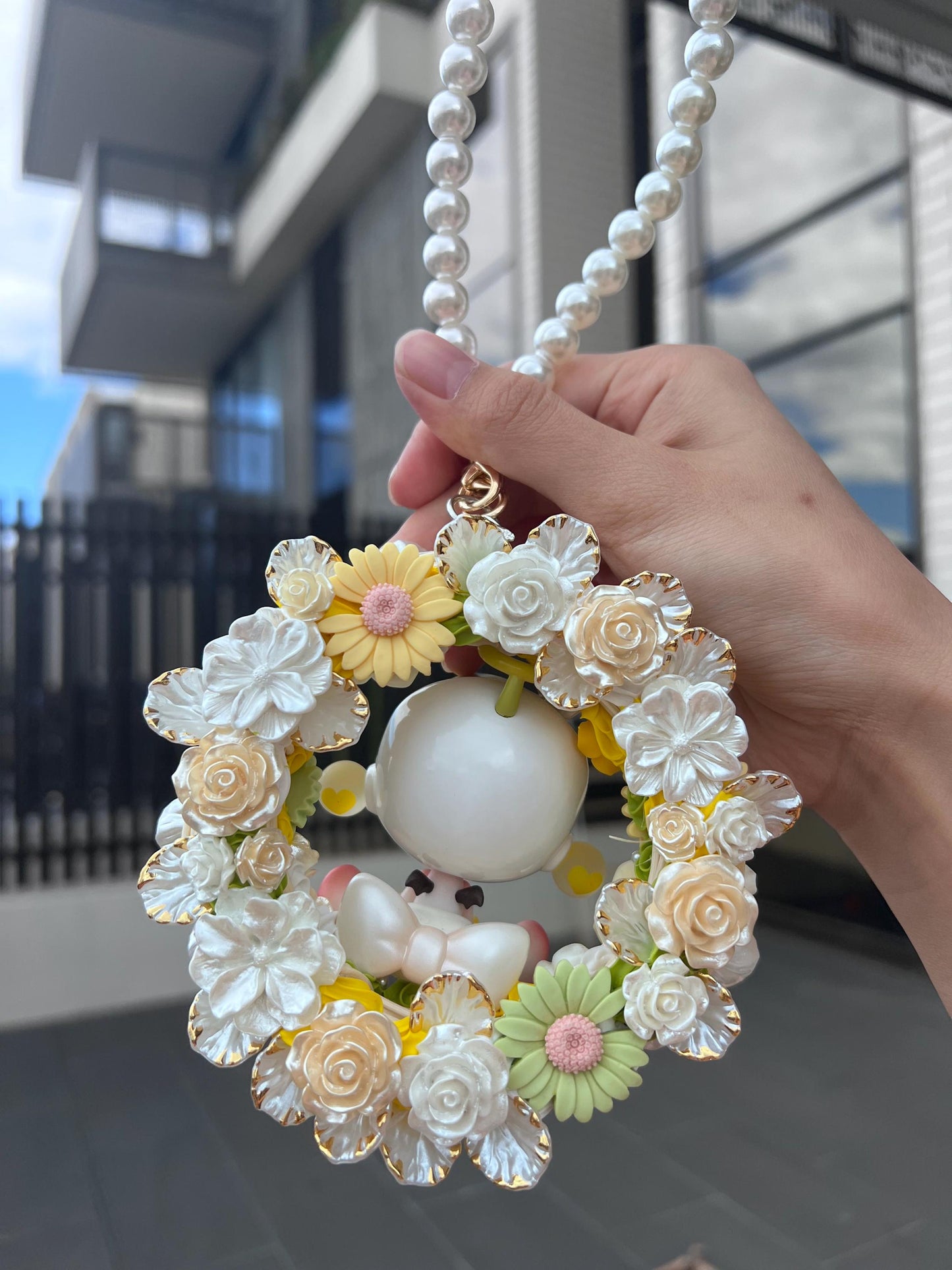 Skullpanda Ancient Castle Series Fake Angel Cute Hanging Halloween Decoration Gift|Kawaii Car Interior/Home Decoration|The Nun Inspired Gift