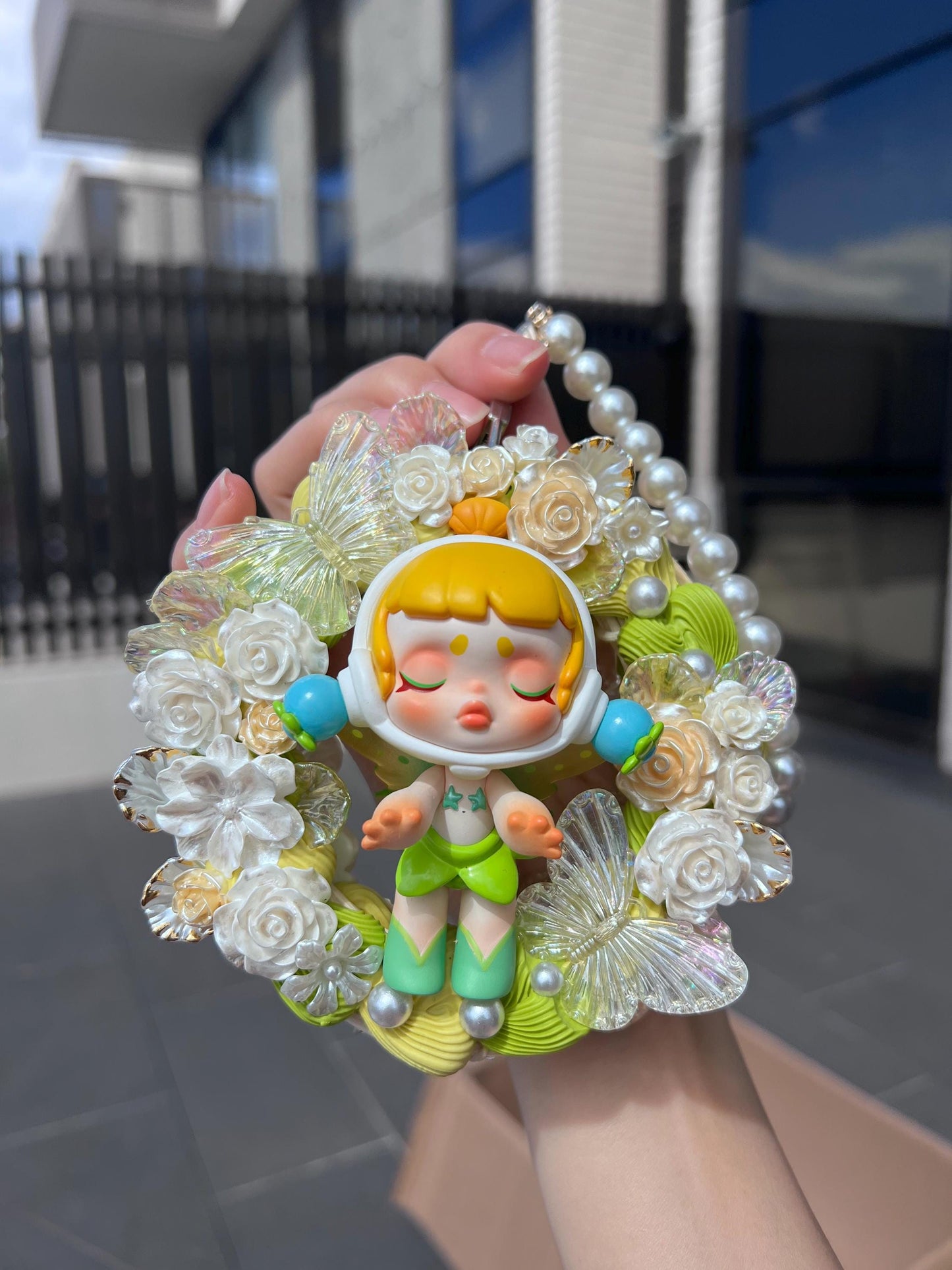 Skullpanda Candy Monster Town Series- Elf Cute Hanging Decoration Gift For Her|Kawaii Car Interior Rearview Mirror Hanging Charm Decoration