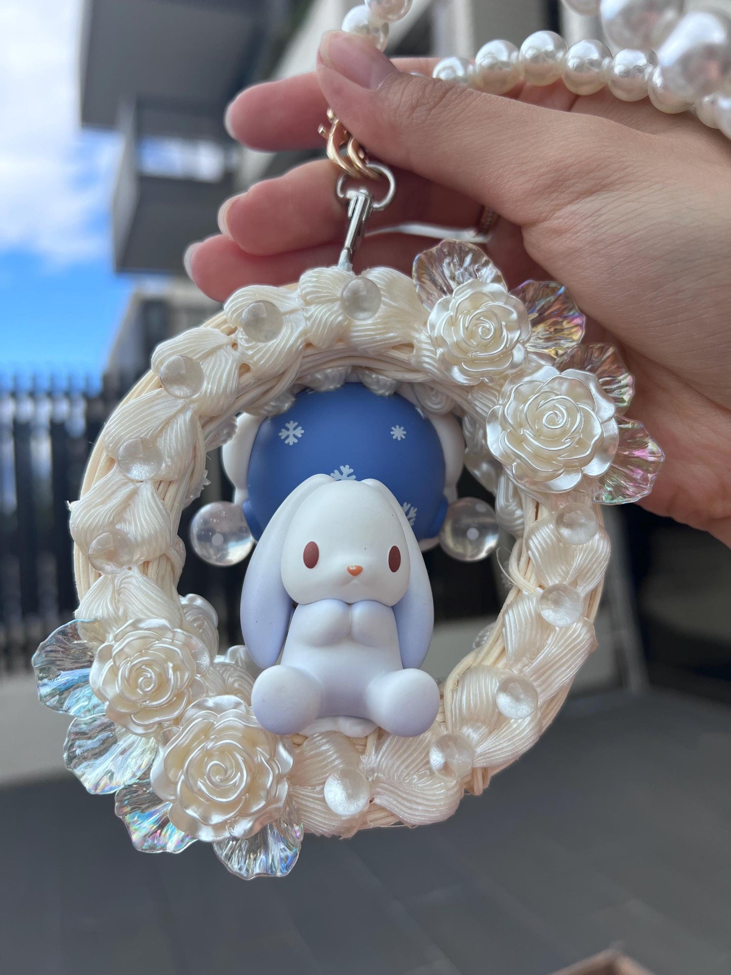 Halloween Skullpanda Candy Monster Town Series-[Sugar Rabbit] Cute Hanging Decoration Gift For Her|Kawaii Car Interior Rearview Mirror Charm