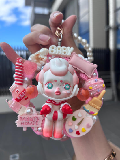 Halloween Skullpanda Candy Monster Town Series-Candy Thief Cute Decoration Gift For Her|Kawaii Car Interior Rearview Mirror Charm Decoration