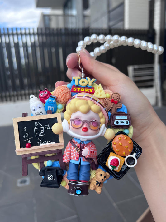 Skullpanda Hypepanda Series- [Vintage Boy] Cute Hanging Decoration Gift For Her|Kawaii Car Interior Rearview Mirror Hanging Charm Decoration