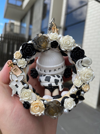 Skullpanda Hypepanda Series-[Milk Baby] Chanel Inspired Cute Hanging Decoration Gift for fashion designers|Car Rearview Mirror Hanging Charm