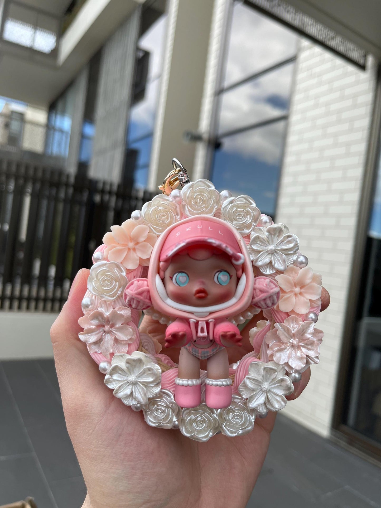 Halloween Skullpanda Hypepanda Series-[Pink Girl] Cute Hanging Decoration Gift for designers|Kpop Fan Rapper Kawaii Car Hanging Charm