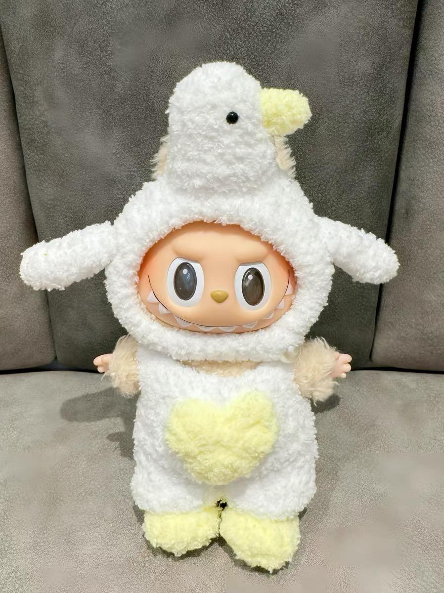 Handmade Crochet Goose and Duck Crochet Labubu Outfit | Crochet Macaron Labubu Clothes | Kawaii Gift For Labubu Lovers