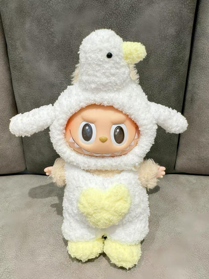 Handmade Crochet Goose and Duck Crochet Labubu Outfit | Crochet Macaron Labubu Clothes | Kawaii Gift For Labubu Lovers