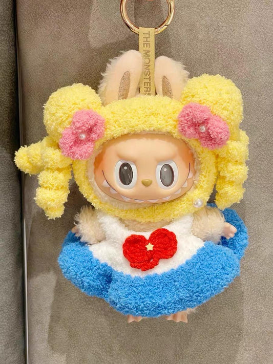 Handmade Crochet Sailor Moon Usagi Tsukino Outfit for Macaron Labubu|Crochet Macaron Labubu Clothes | Kawaii Gift For Labubu Lovers