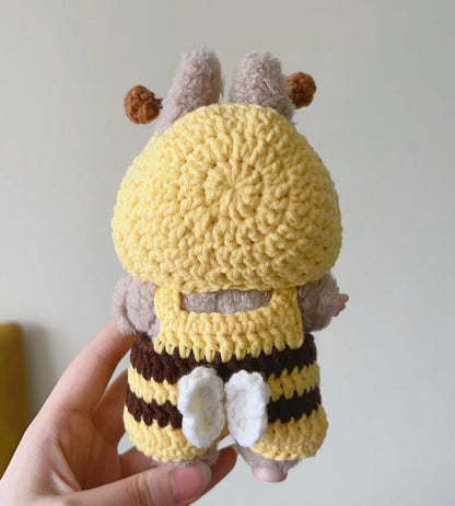 Handmade Crochet Labubu Macaron Clothes Bee Outfit Kawaii Cute Crochet Doll Outfit Clothing High Quality Labubu Outfit Gift For Her