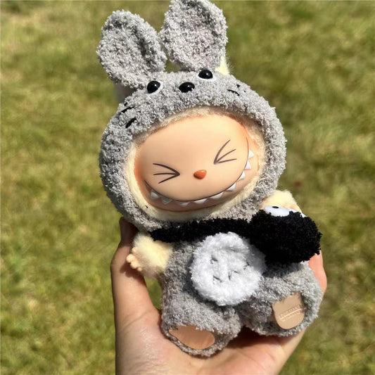 Handmade Crochet My Neighbour Totoro Outfit for Have A Seat Labubu |Crochet Labubu Clothes | Kawaii Gift For Labubu Lovers|17cm Doll Clothes