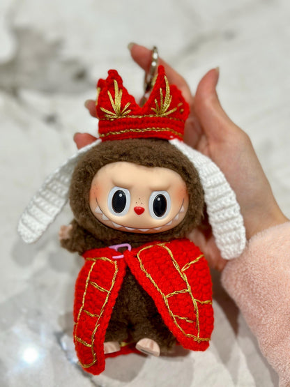 Handmade Crochet Labubu Macaron Clothes Buddha Wukong Outfit Cute Crochet Doll Outfit Clothing High Quality Labubu Outfit Gift For Her