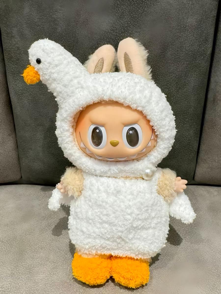 Handmade Crochet Goose and Duck Crochet Labubu Outfit | Crochet Macaron Labubu Clothes | Kawaii Gift For Labubu Lovers