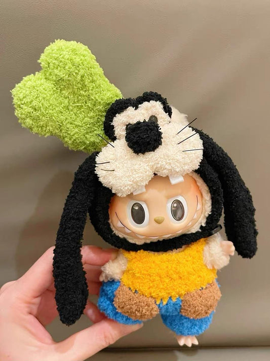 Handmade Crochet Goofy & Pluto Crochet Labubu Outfit | Crochet Macaron Labubu Clothes | Kawaii Gift For Labubu Lovers|Clothes for 17cm Dolls