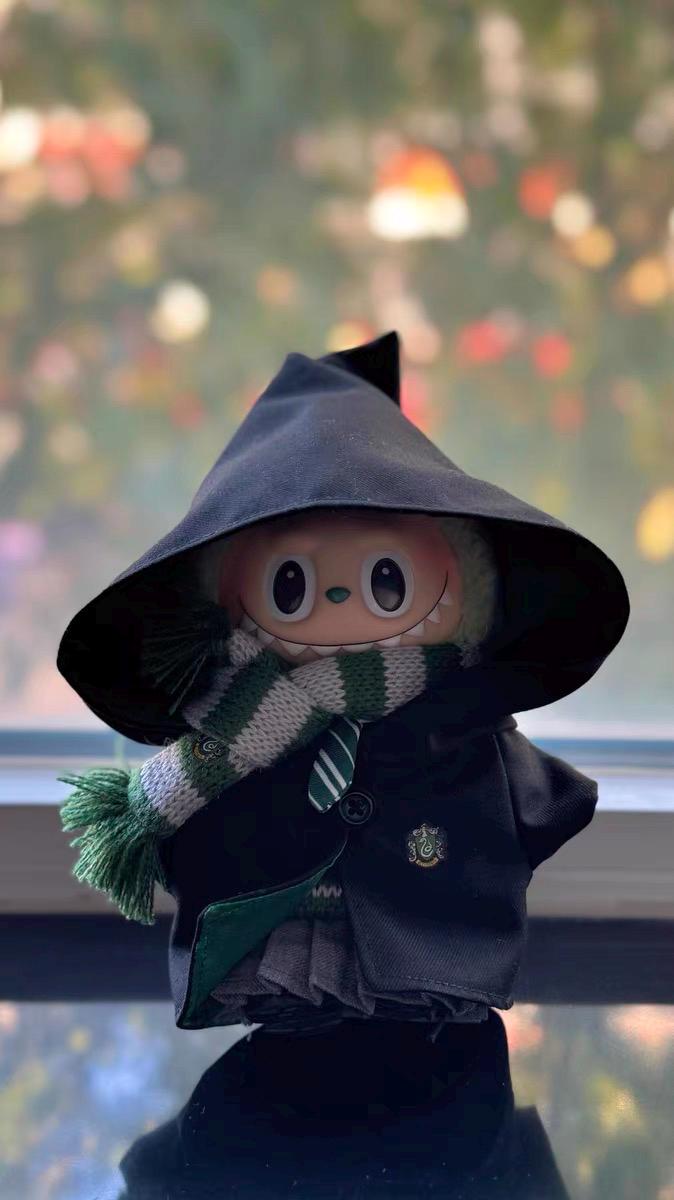 Handmade Labubu Doll Clothes | Inspired Wizard School Uniform Set Macaron Labubu Outfits| 17cm doll outfits Gift For Labubu Lovers