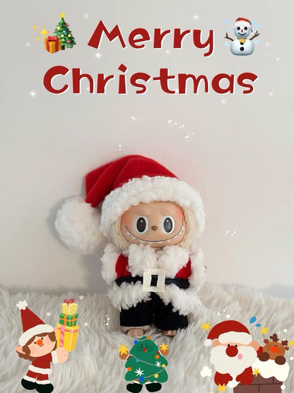 Handmade Christmas Santa Labubu Outfit | Adorable Labubu Doll Clothes with Santa Outfit| Christmas Labubu Clothes Christmas Gift For Her